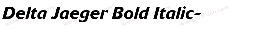 Delta Jaeger Bold Italic字体转换
